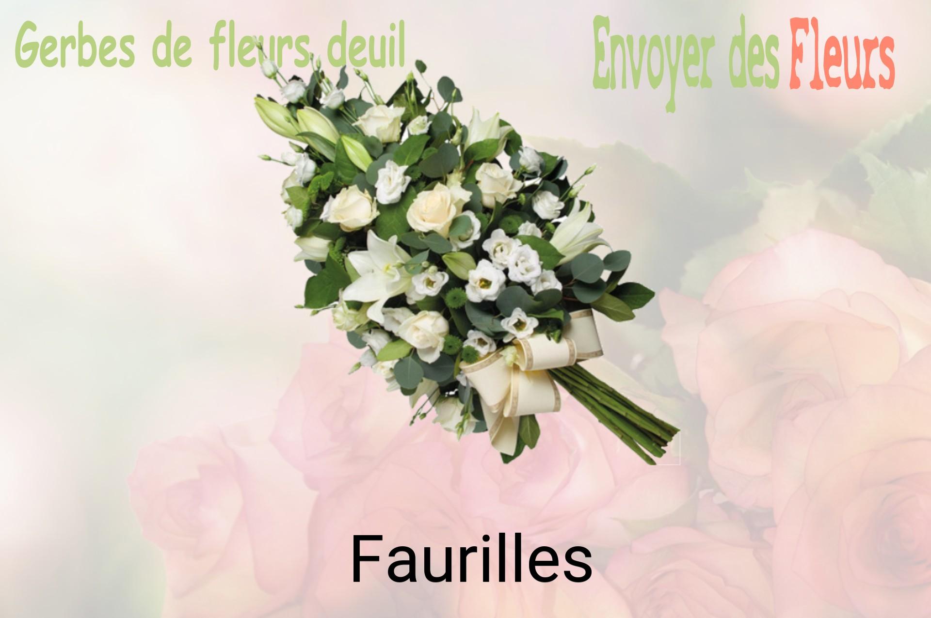 Gerbe de fleurs de deuil livrée à Faurilles
